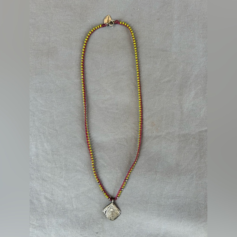 Bronwen Jewelry feather beaded necklace